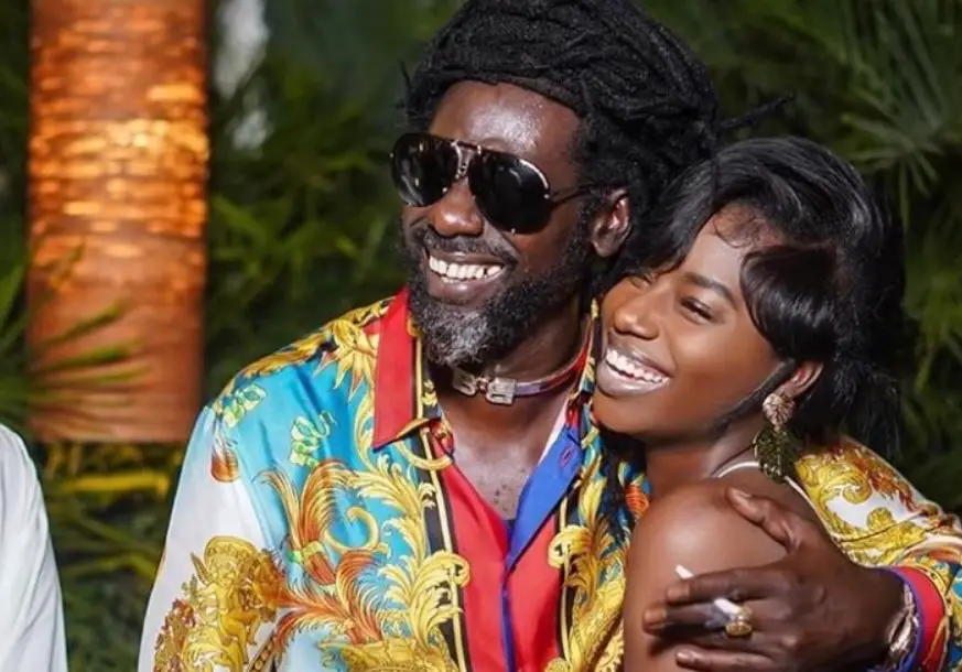 Buju Banton with one of his children